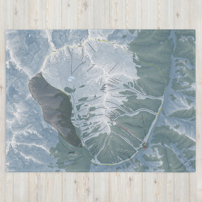 Silverton Mountain, Colorado Ski Resort Map Blanket - Powderaddicts