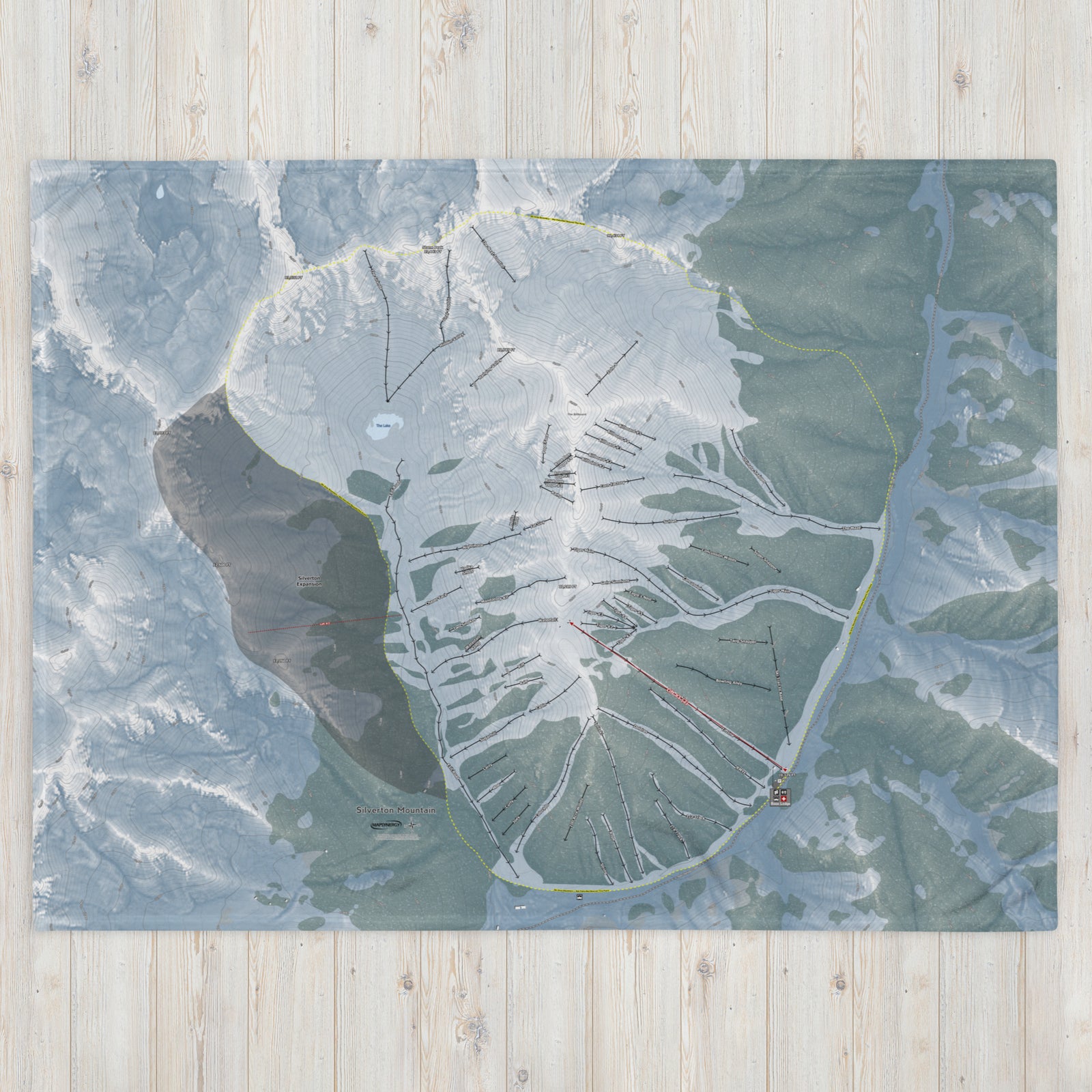 Silverton Mountain, Colorado Ski Resort Map Blanket