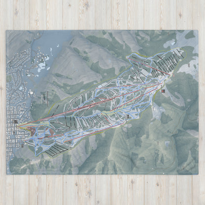 Aspen Mountain, Colorado Ski Resort Map Blanket - Powderaddicts