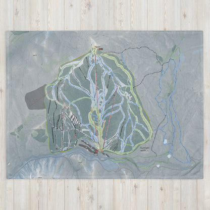Sunlight Mountain Resort, Colorado Ski Trail Map Blanket - Powderaddicts