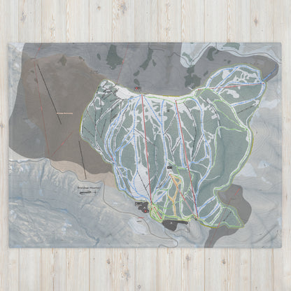 Brundage Mountain, Idaho Ski Resort Map Blanket - Powderaddicts
