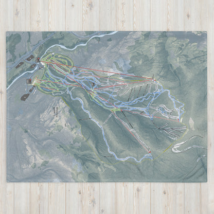 WHITEFACE, NEW YORK SKI RESORT MAP BLANKET - Powderaddicts