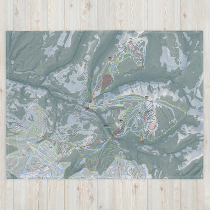 Yellowstone Club, Montana Ski Resort Map Blanket - Powderaddicts