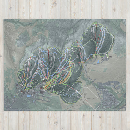 Sunday River, Maine Ski Resort Map blanket - Powderaddicts
