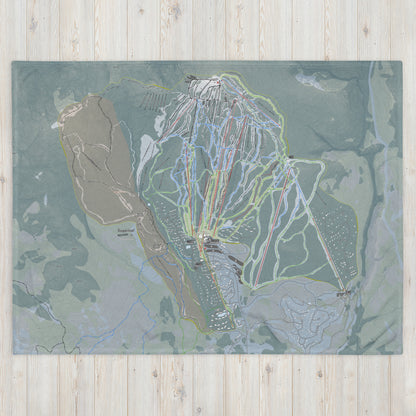 Sugarloaf, Maine Ski Resort Map Blanket - Powderaddicts
