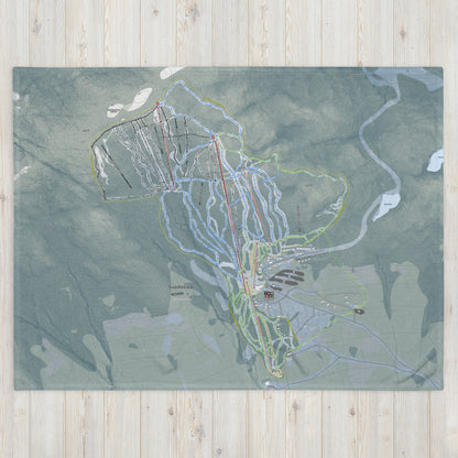 Saddleback, Maine Ski Resort Map Blanket - Powderaddicts