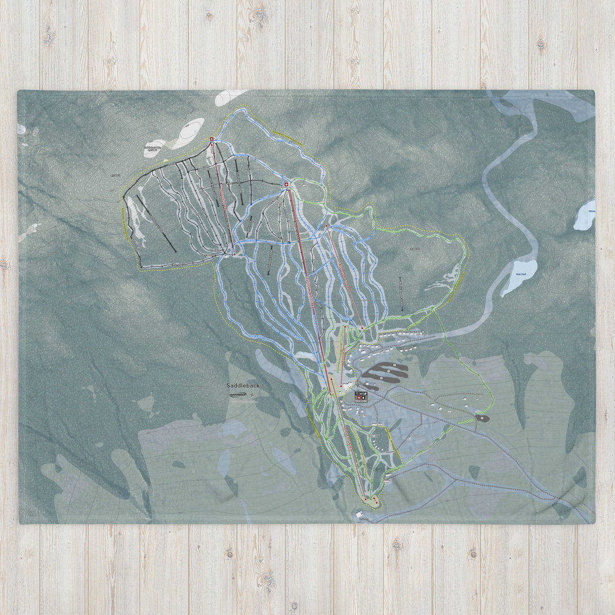 Saddleback, Maine Ski Resort Map Blanket