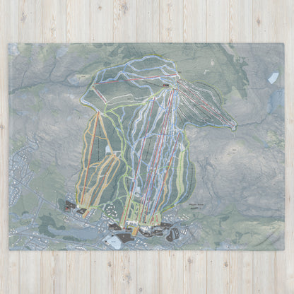 Mount Snow, Vermont Ski Resort Map Blanket - Powderaddicts