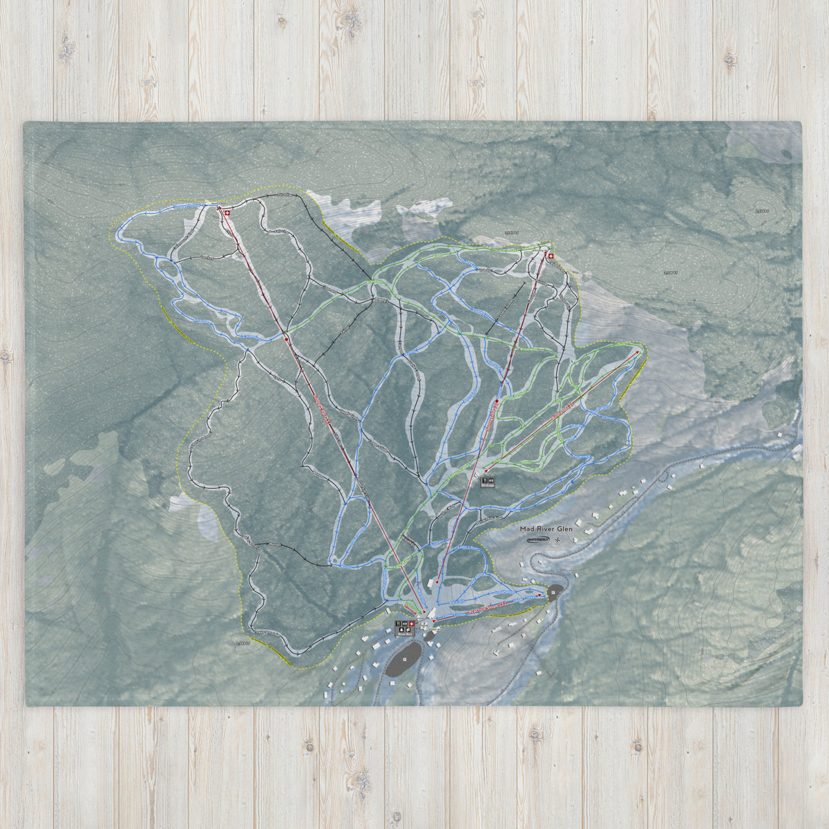 Mad River Glen, Vermont Ski Resort Map Blanket