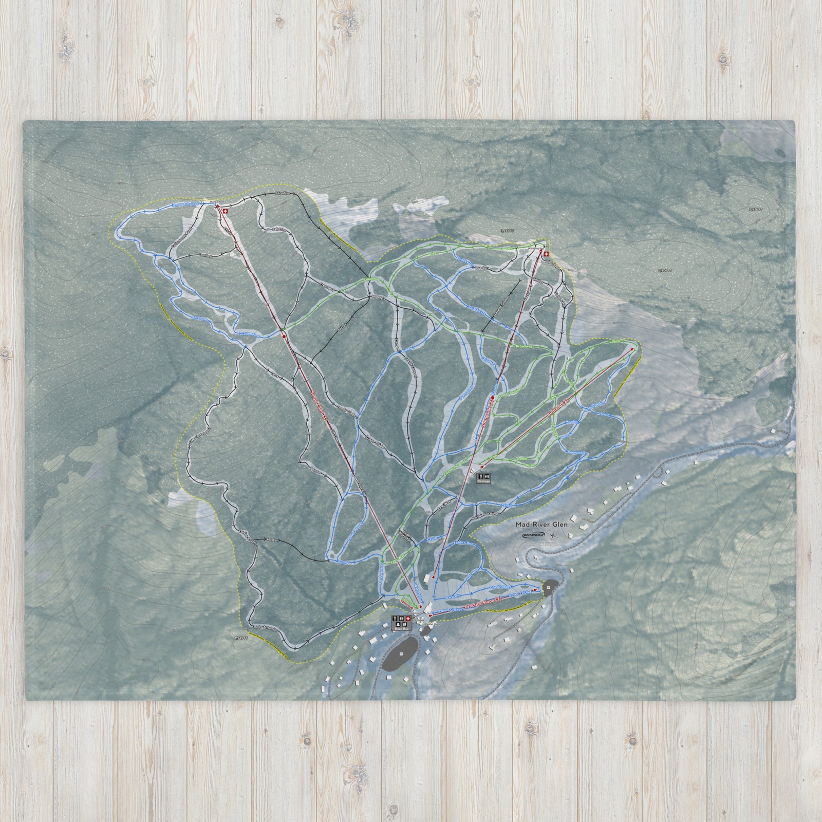 Mad River Glen, Vermont Ski Resort Map Blanket