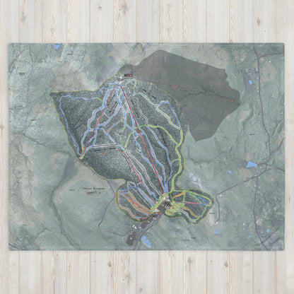 Mount Sunapee, New Hampshire Ski Resort Map blanket - Powderaddicts