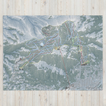 Heavenly, Nevada Ski Resort Map Blanket - Powderaddicts