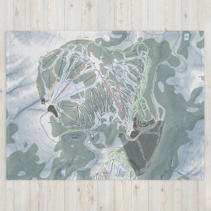 Mt Rose, Nevada Ski Resort Map Blanket - Powderaddicts