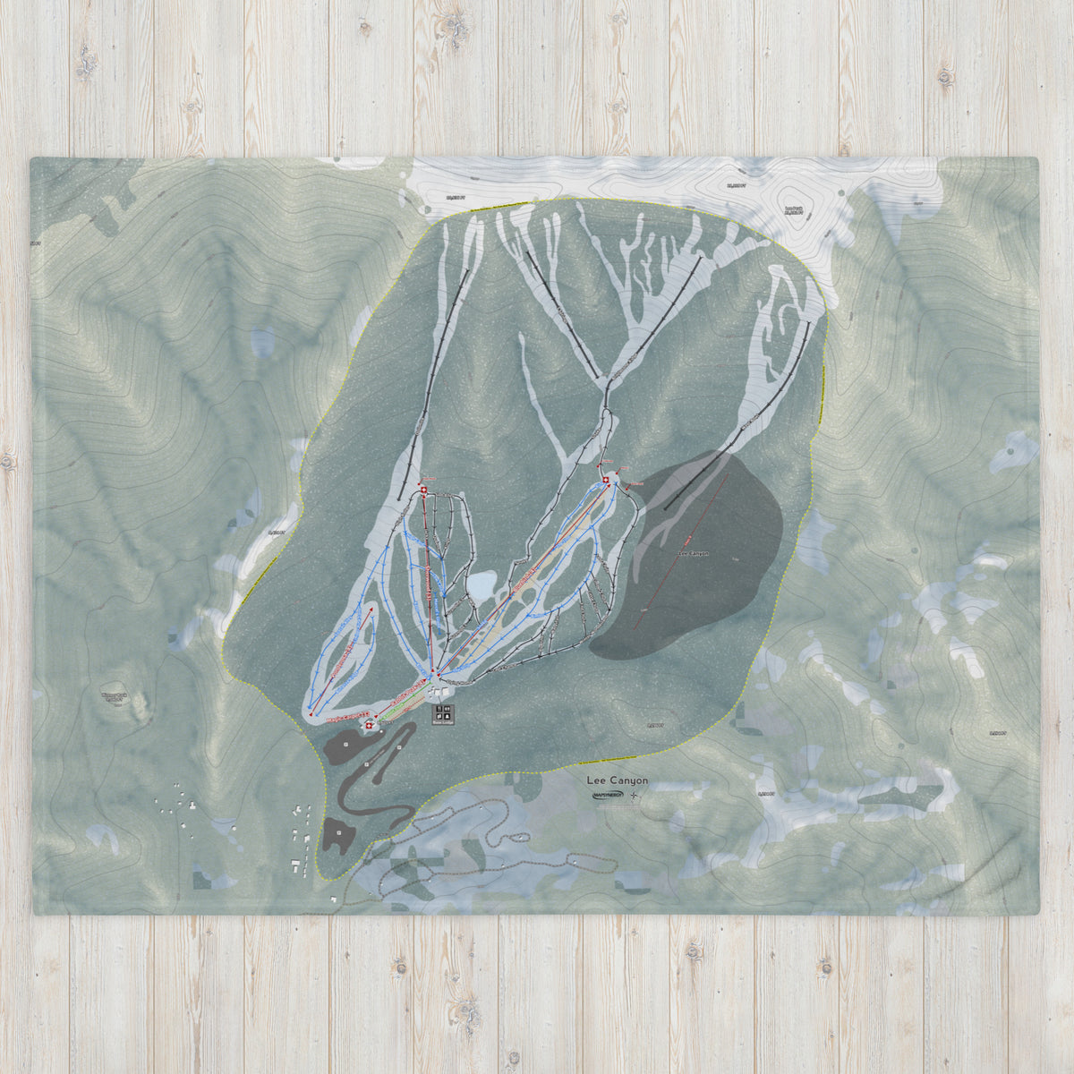 Lee Canyon, Nevada Ski Resort Map Blanket