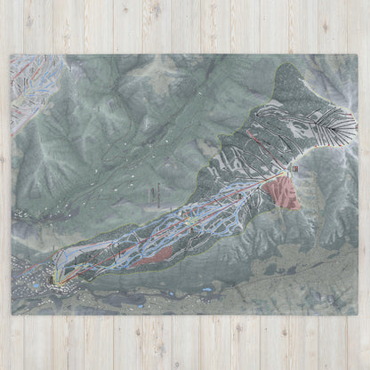 Aspen Highlands, Colorado Ski Resort Map blanket - Powderaddicts