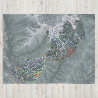 Keystone, Colorado Ski Resort Map blanket - Powderaddicts