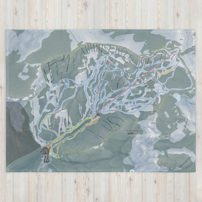 Mission Ridge, Washington Ski Resort Map Blanket - Powderaddicts