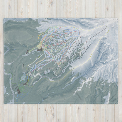 Mt Hood Meadows, Oregon Ski Resort Map Blanket - Powderaddicts