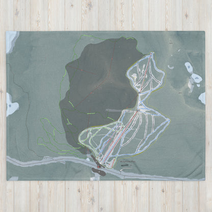 Willamette Pass, Oregon Ski Resort Map Blanket - Powderaddicts