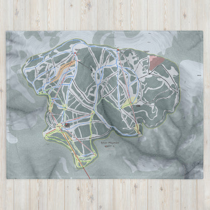 Silver Mountain, Idaho Ski Resort Map Blanket - Powderaddicts
