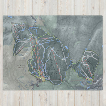 GORE MOUNTAIN, NEW YORK SKI RESORT MAP BLANKET - Powderaddicts