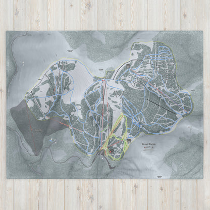 GREAT DIVIDE, MONTANA SKI RESORT MAP BLANKET - Powderaddicts