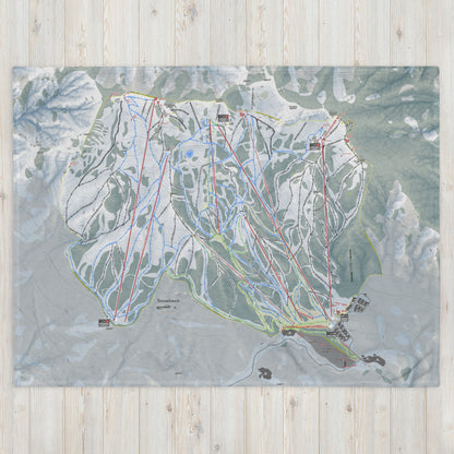 Snow Basin, Utah Ski Resort Map Blanket - Powderaddicts