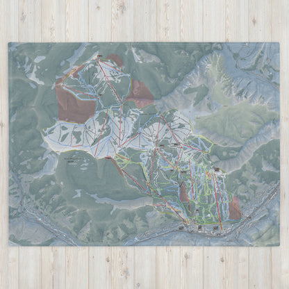 Vail, Colorado Ski Resort Map Blanket - Powderaddicts