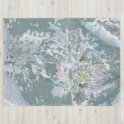 Bear Valley Mountain, California Ski Resort Map Blanket - Powderaddicts