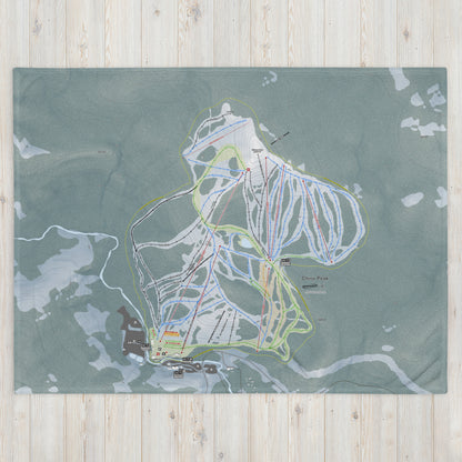 China Peak, California Ski Resort Map Blanket - Powderaddicts