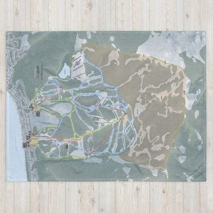 Homewood, California Ski Resort Map Blanket - Powderaddicts