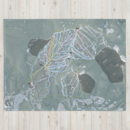 Northstar, California Ski Resort Map Blanket - Powderaddicts