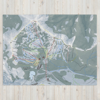 Sugar Bowl, California Ski Resort Map Blanket - Powderaddicts
