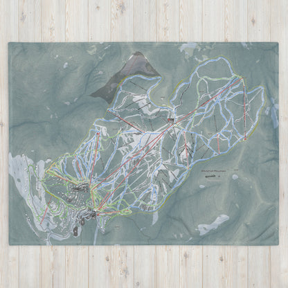 WHITEFISH MOUNTAIN, MONTANA SKI RESORT MAP BLANKET - Powderaddicts