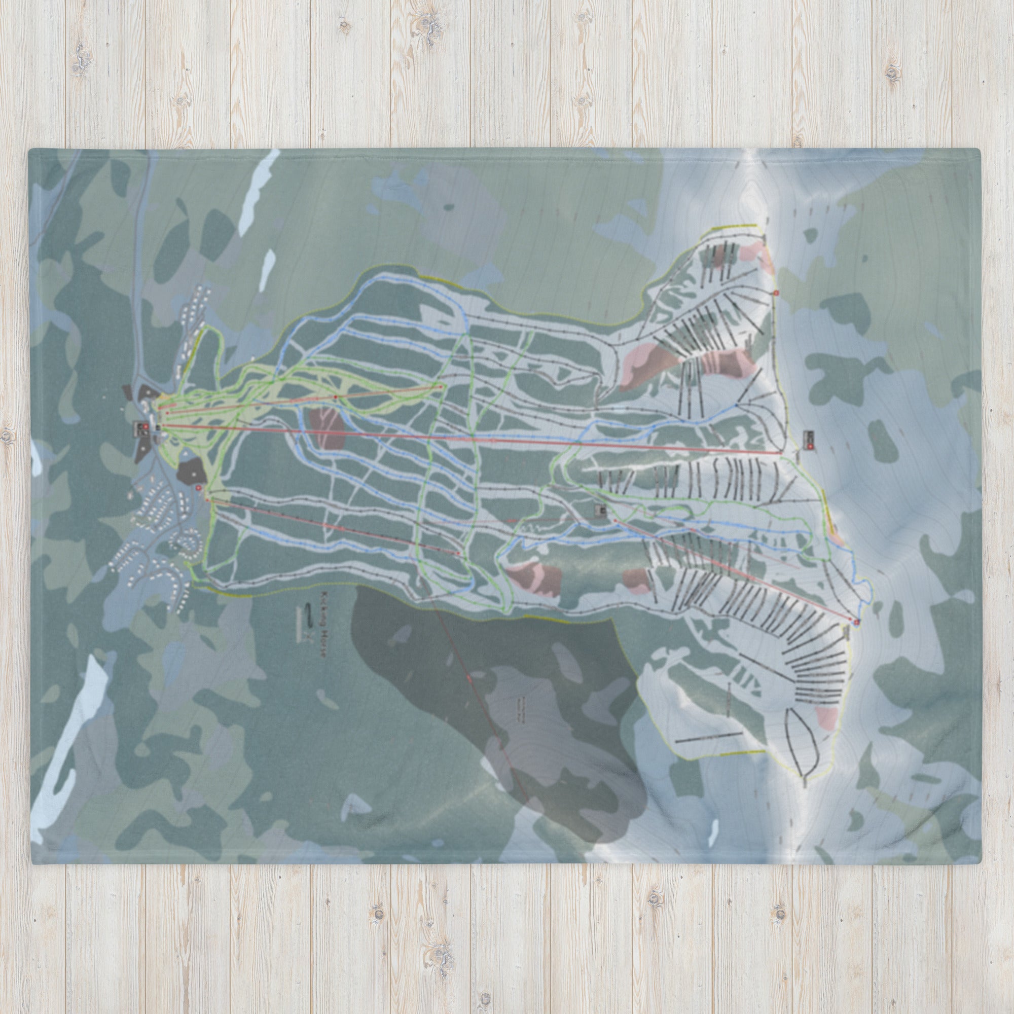 Kicking Horse, British Columbia Ski Resort Map Blanket