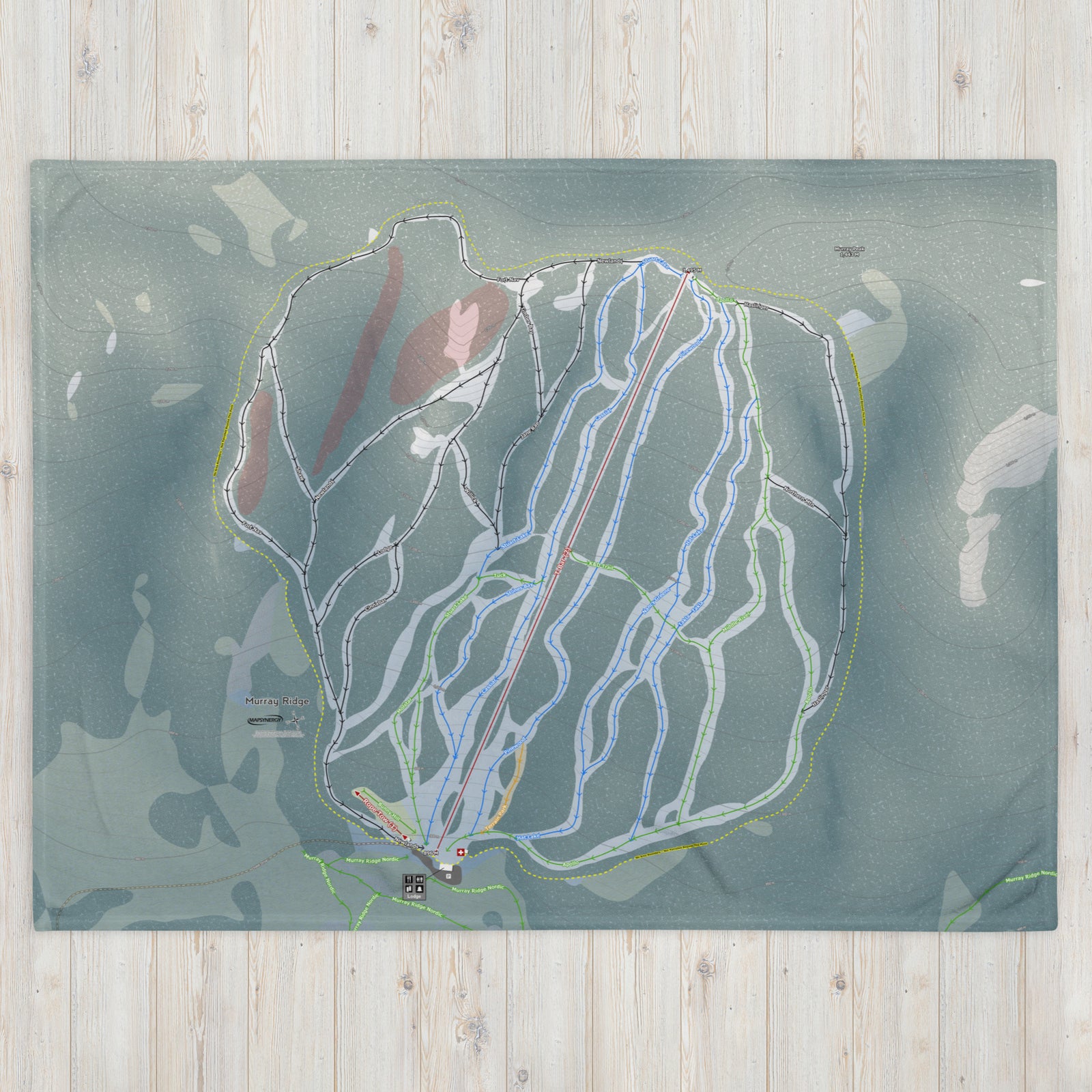 Murray Ridge, British Columbia Ski Resort Map Blanket