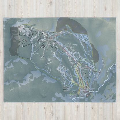 Panorama, British Columbia Ski Resort Map Blanket - Powderaddicts