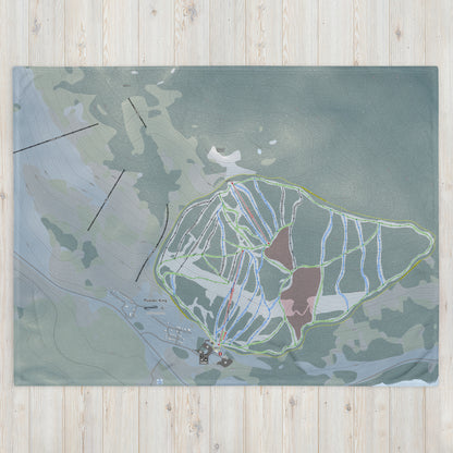 Powder King, British Columbia Ski Resort Map Blanket - Powderaddicts