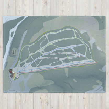 Clearwater, British Columbia Ski Resort Map Blanket - Powderaddicts