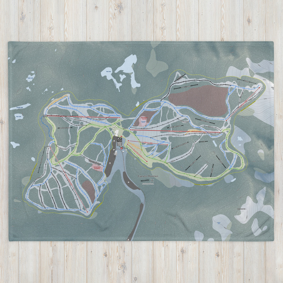 Cypress Mountain, British Columbia Ski Resort Map Blanket