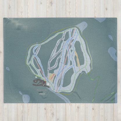Fairmont Hot Springs, British Columbia Ski Resort Map Blanket - Powderaddicts