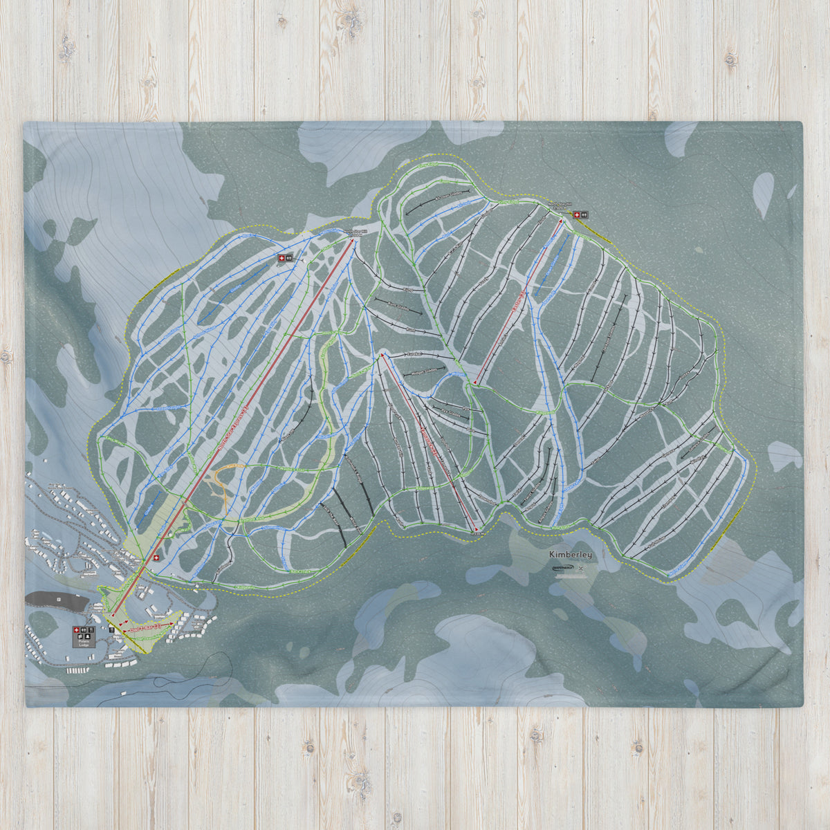 Kimberley, British Columbia Ski Resort Map Blanket
