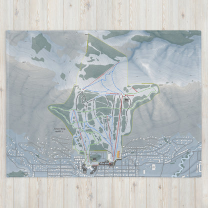 Snow King, Wyoming Ski Resort Map Blanket - Powderaddicts