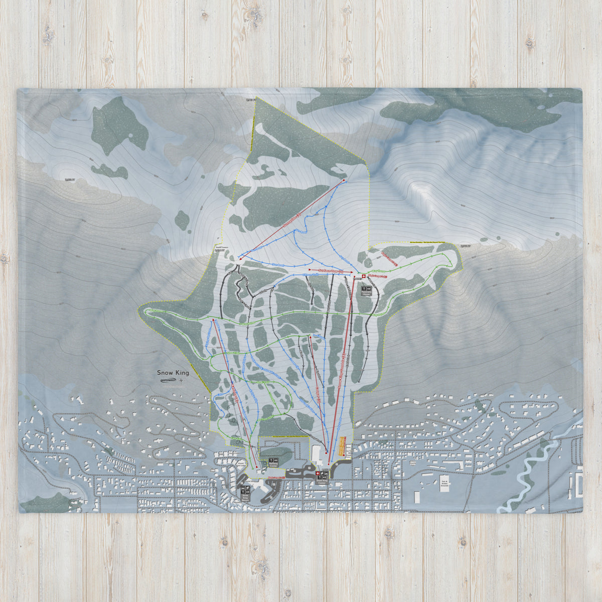 Snow King, Wyoming Ski Resort Map Blanket
