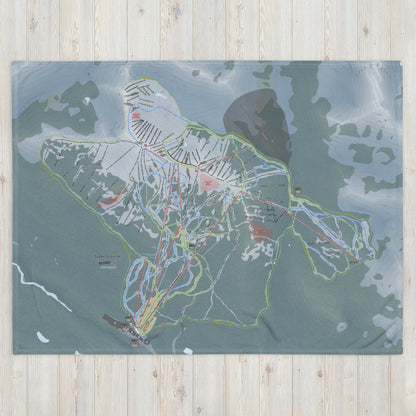 Lake Louise, Alberta Ski Resort Map Blanket - Powderaddicts