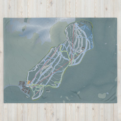 Nakiska, Alberta Ski Resort Map Blanket - Powderaddicts
