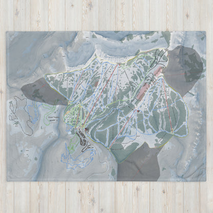 Grand Targhee, Wyoming Ski Resort Map Blanket - Powderaddicts