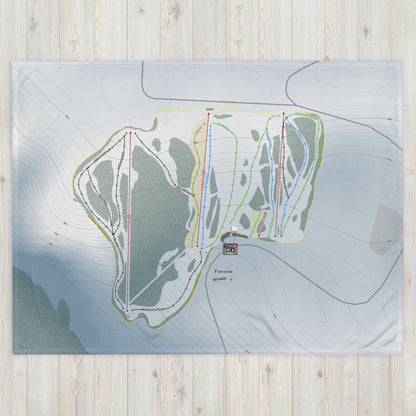 Fairview, Alberta Ski Resort Map Blanket - Powderaddicts