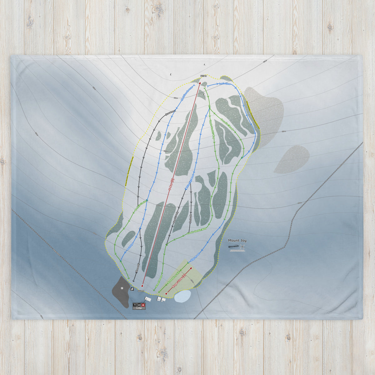 Mount Joy, Alberta Ski Resort Map Blanket