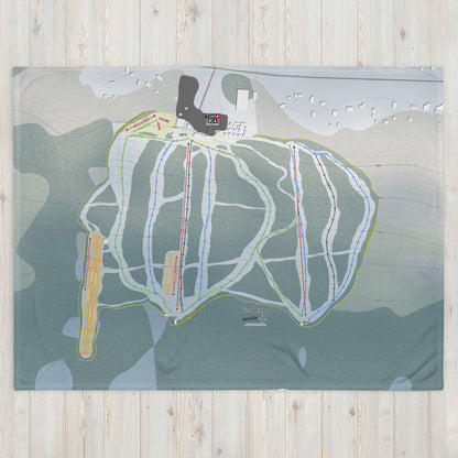 Vista Ridge, Alberta Ski Resort Map Blanket - Powderaddicts
